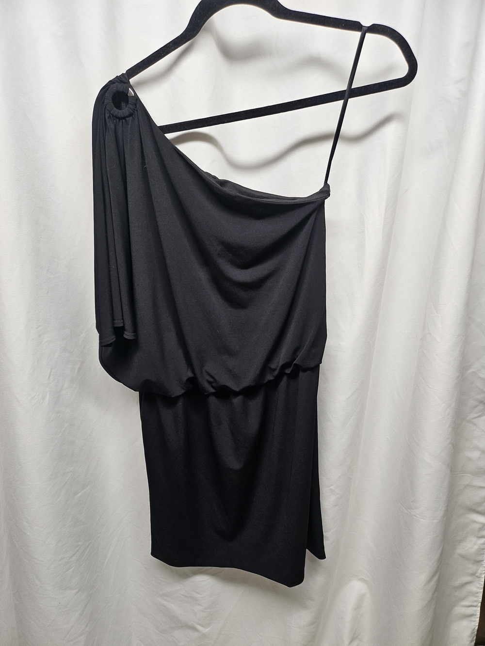 White House Black Market Black One-Shoulder Cocktail Dress